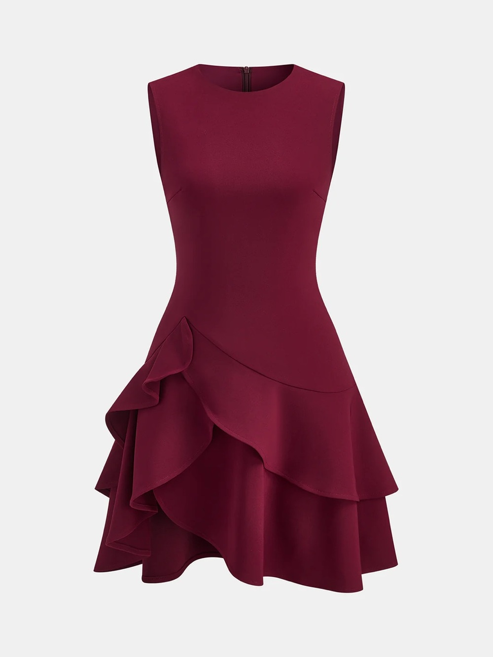 COMMENSE Asymmetric Ruffle Hem Sleeveless Mini Dress - size Small